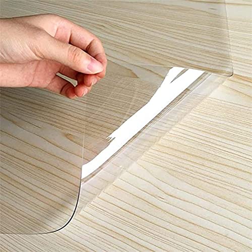 HOBBOY Hard-Floor Chair Mat for Wood Table Protector - Transparent Non Skid Entryway Doormat - Computer Desk Chair Mat (Size: 90")