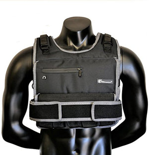 Weight vest (Short) - premium quality - best for cross fit training - running - jogging - Fully Adjustable (S pro weight vest) (Elite II - Black, 90lbs(Iron bar set))