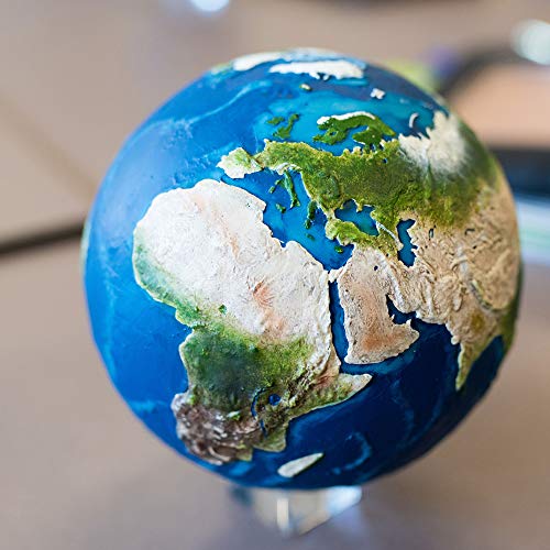 AstroReality Earth | Smart Earth Globe | Geographic Globe | 3D Printed, Hand Painted, 4.72” | Paired with Augmented Reality App | Educational STEM Toy | Interactive Science Learning Kit