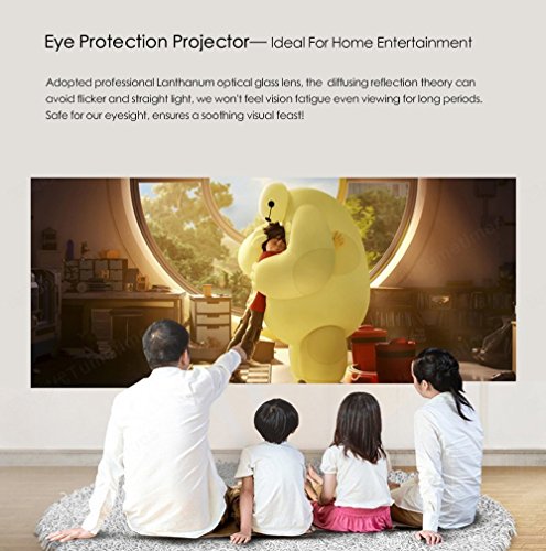 HD Multimedia LCD Video Projector 1080P Wxga 4200 Lumen Home Theater Gaming Projectors Backyard Movie Cinema, Dual USB HDMI, VGA Audio Out 5.8" TFT Up to 200inch for Blu ray DVD TV Stick PC Xbox Wii