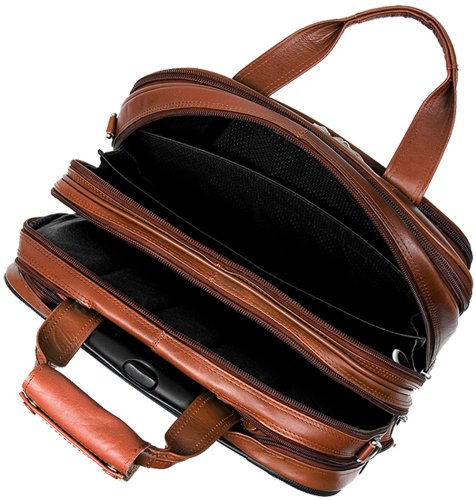 McKleinUSA Damen 80714 R Series Leather Detachable-Wheeled Laptop Case (Brown)