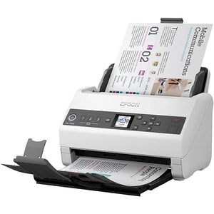 Epson DS-730N Network Color Document Scanner, 100-page ADF, Duplex Scanning