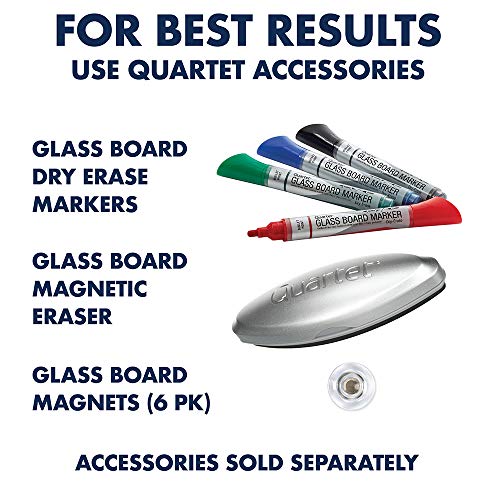 Quartet Magnetic Whiteboard Calendar, Glass Dry Erase White Board Planner, 4' x 3', White Surface, Frameless, Infinity (GC4836F)