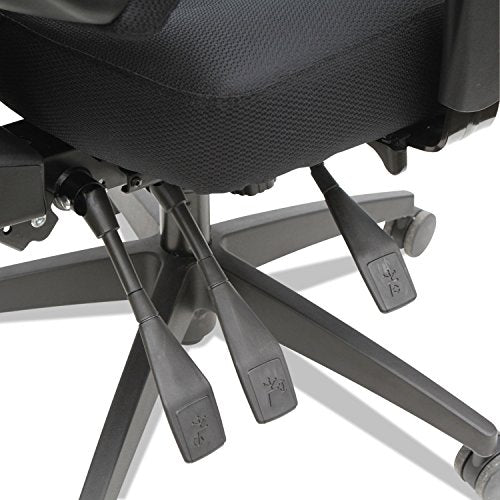 Alera ALEHPM4201 Wrigley Series High Performance Mid-Back Multifunction Task Chair, Black