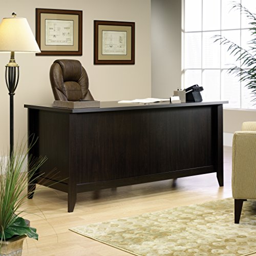 Sauder 408920 Shoal Creek Executive Desk, L: 65.12" x W: 29.29" x H: 30.55",Jamocha Wood finish