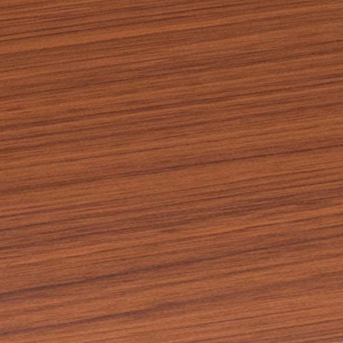 Flash Furniture Mobile Sit-Down, Stand-Up Mahogany Computer Ergonomic Desk with 28.25''W Top (Adjustable Range 29'' - 41'')