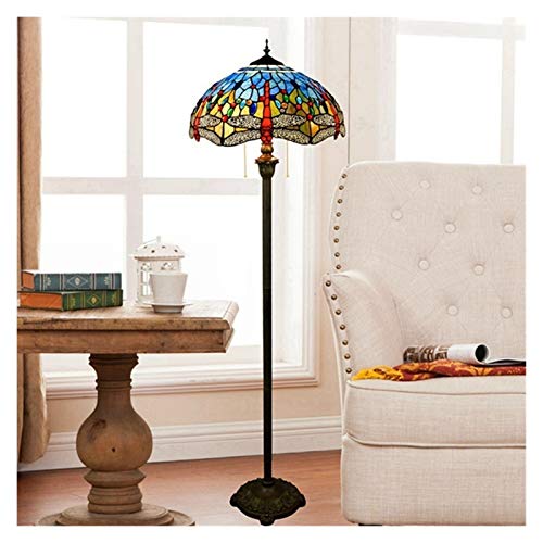 EESHHA European Style Glass Art Floor Lamp