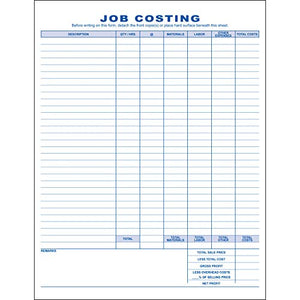Job Invoice, 2 Copy (Duplicate), 8.5"x11" - Personalized for Free (1000-Forms)