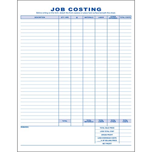 Job Invoice, 2 Copy (Duplicate), 8.5"x11" - Personalized for Free (1000-Forms)
