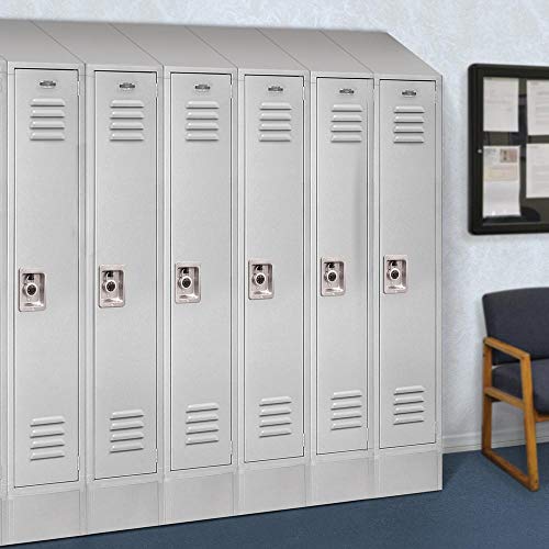 Salsbury Industries 61362GY-U Single Tier Metal Locker, Gray, 36"W x 6'H x 12"D, Unassembled
