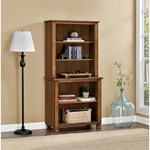 Ameriwood Home 9662096COM San Antonio Veneer Wood Bookcase, Medium Brown