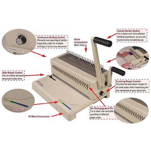 Akiles MegaBind-1 14" Plastic Combs Binding Machine & Punch