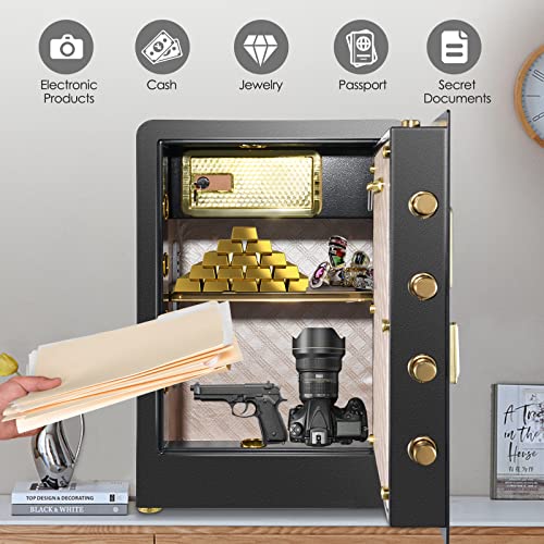 DIOSMIO Fireproof Safe with Fireproof Bag,HD LCD Screen Double Lock Cabinet Safe for Money Pistol Jewelry Files Storage,Fireproof Safe Box for Home Office Hotel(4.02Cub)