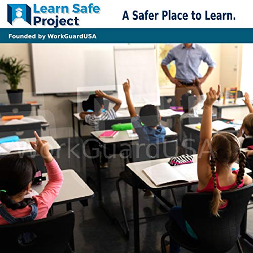 (25 Pack) Sneeze Guard Desk Shield (22" L x 12.5" W x 17" H) Ultra Clear Plastic Divider for Student Desks, Tables, Counters, Offices - Foldable Protective Barrier Partition Panel for School Classroom