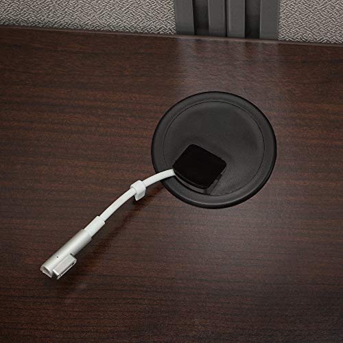Bush Business Furniture Easy Office 60W Two Person L Shaped Desk Open Office with Mobile File Cabinets in Mocha Cherry