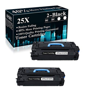 2 Pack 25X | CF325X Black Toner Cartridge Replacement for HP Laserjet Enterprise M806dn M806x+ MFP M830z MFP M830z+NFC M806 M830 Printer,Sold by TopInk