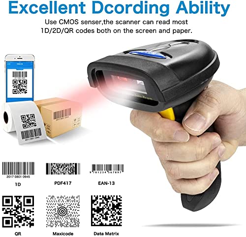 NETUM NT-1228BL 2D Barcode Scanner, Wireless & Bluetooth & USB Wired, QR PDF417 Data Matrix (50 Pieces)