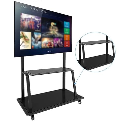 WAWJB Mobile TV Cart Stand Fits 32-65 Inch Free Lift TV Cart Stand