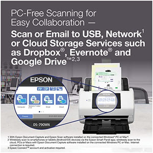 Epson DS-790WN Wireless Color Document Scanner with Duplex Scanning