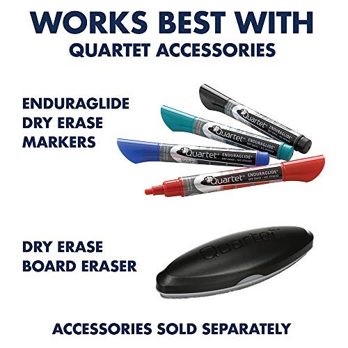 Quartet Easel, Magnetic, 6' x 4', Reversible, Whiteboard/Flipchart, Prestige 2 Mobile Presentation, Graphite Frame (ECM64P2)