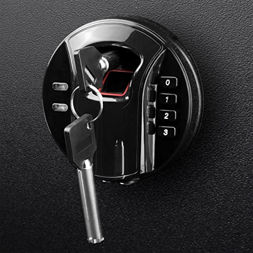 BARSKA AX12760 Keypad Biometric Fingerprint 4 Position Rifle Safe 1.83 Cubic Ft, Black