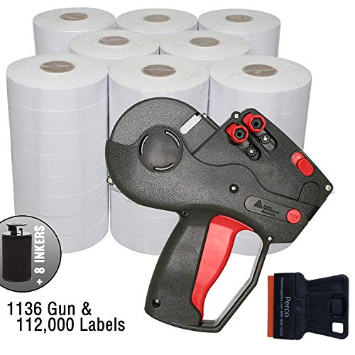 Monarch 1136 Price Gun with Labels Value Pack: Includes Monarch 1136 Pricing Gun, 112,000 White Pricemarking Labels, Bonus Inkers