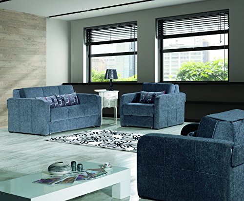 Casamode Ferra Fashion Loveseat Sleeper Gray Chennile