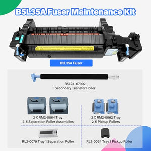 LIDNADY B5L35A Fuser Maintenance Kit for HP Color Laserjet M552 M553 M577 Printer - RM2-0011 Fuser with Transfer Roller & Tray - 110-120V - 2 Year Warranty