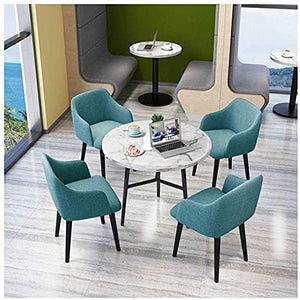 AkosOL Business Dining Table Set Space-Saving Furniture, Cafe Table and Chair Set - Orange/Blue