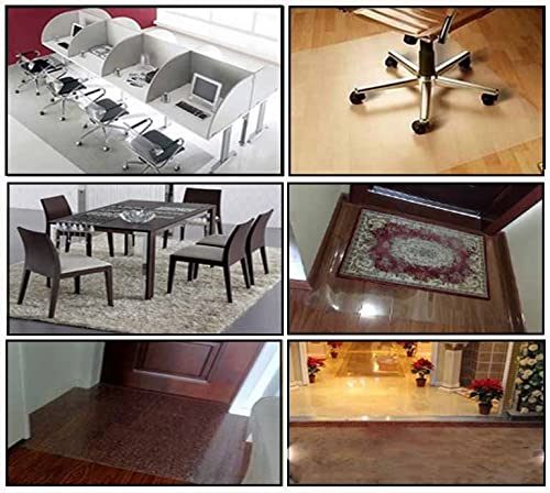 AWSAD Transparent Floor Protection Mat Scratch-Resistant for Hard Floors, Office Chair Pad PVC Non-Slip - 66 Size