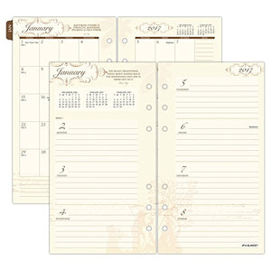 Day Runner Weekly / Monthly Planner Refill 2017, 3-3/4 x 6-3/4", Size 3, Poetica (3042-100)