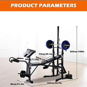 Olympic Weight Benches, Adjustable Weight Benche Set Multifunctional Weight-Lifting Bed Weight-Lifting Machine Fitness Equipment