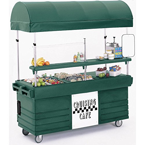 Cambro CamKiosk Cart w/ 4 Pan Wells and Canopy, Green
