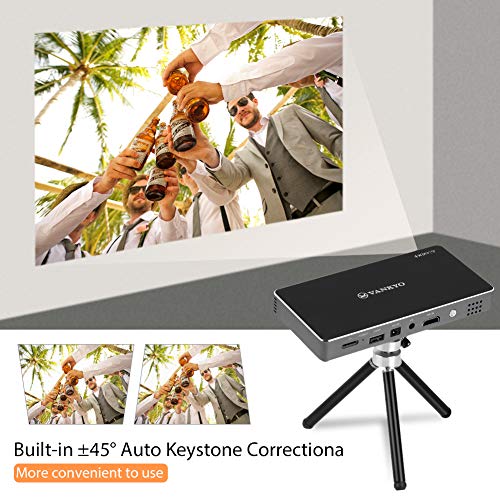 VANKYO Passport M50 DLP Smart Mini Portable Projector, 100 ANSI Lumens w/Andriod 7.1 OS Pre-Installed, WiFi, HDMI, USB Micro SD Ports Free Mini Wireless Keyboard Tripod