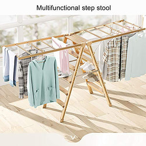 QDY Foldable 6 Step Ladder Stool with Brackets - Indoor Household Hanger