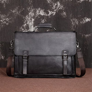 NMBBN Postman Men's Bag Retro Briefcase Horizontal Business Bag Men's Laptop Bag Messenger Bag (Color : A, Size : 31 * 9 * 40cm)
