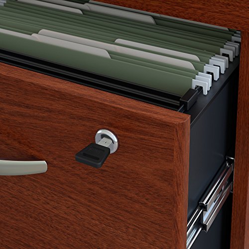 Bush Business Furniture Series C 72W Bowfront Shell Desk with (2) 3-Drawer Mobile Pedestals