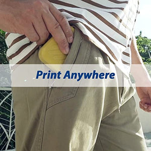 BENTSAI B10 Mini Handheld Printer Mobile Printer Wirless WiFi Printer with iOS/Android APP (Yellow) for DIY Printing T-Shirt Printing QR-Code Barcode Production Date Logo Batch Series Number