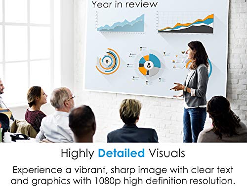 Optoma EH412 1080P HDR DLP Professional Projector | Super Bright 4500 Lumens | Business Presentations, Classrooms, and Meeting Rooms | 15000 Hour Lamp Life | 4K HDR Input | Speaker Built in