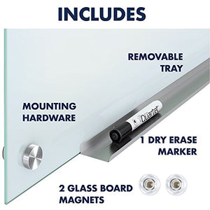 Quartet Glass Whiteboard, Magnetic Dry Erase White Board, 4' x 3', Infinity, White Surface (G4836W)