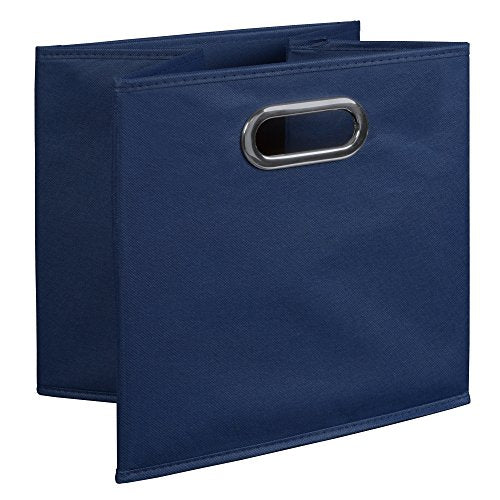 Niche PC3F6HPKTFBE Cubo Deluxe Storage Set with Full and Half Size Cubes and Folding Bins, Truffle/Blue