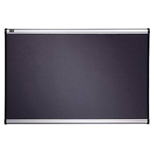 Quartet Bulletin Board, Fabric, 6' x 4', Prestige Diamond Mesh, Aluminum Frame (B447A)