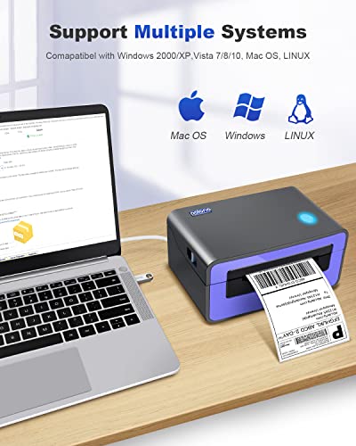 POLONO Label Printer - 150mm/s 4x6 Thermal Label Printer, POLONO Packing Tape, 2.7 mil, 1.88" x 60 Yards, Total 1080Y, 3" Core, 18 Rolls, Compatible with Amazon, Ebay, Etsy, Shopify and FedEx