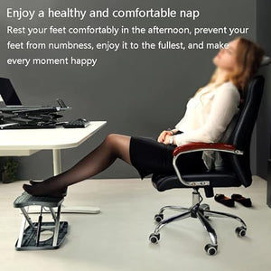 NOTRYA Adjustable Footboard Lifting Pad Footstool - Ergonomic Under Desk Footrest for Leg Relief