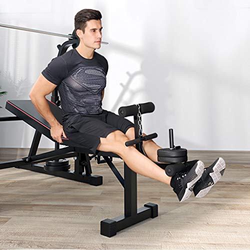 Tengma Adjustable Weightlifting Bed Bench Press Squat Rack Indoor Multi-Function Olympic Weight Bench, Strength Training Fitness Equipment for Full-Body Workout Home/Office/Gym