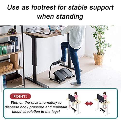 Generic Adjustable Lift Foot Pedal - 3 Height Adjustments, Massage Surface, Under Desk Footrest