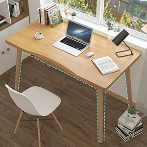 YMWD Small Wooden Computer Desk Office Study Writing Desk Home Computer PC Laptop Table Workstation Dining Gaming Table for Home Office Living Room Study,Wood Color,120x60x73cm
