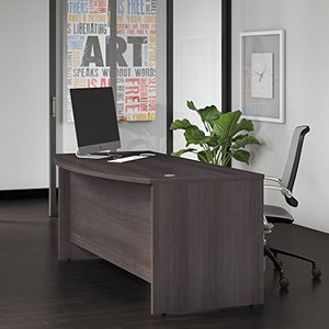 Bush Business Furniture Studio C 72W x 36D Bow Front Desk in Storm Gray