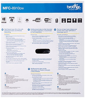 Brother Printer MFC8910DW Wireless Monochrome Printer with Scanner, Copier and Fax, Amazon Dash Replenishment Enabled
