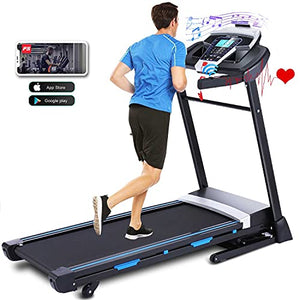 ANCHEER Treadmill, 3.25HP APP Treadmills for Home with Automatic Incline, Running Walking Jogging Machine for Home/Office/Gym Cardio Use